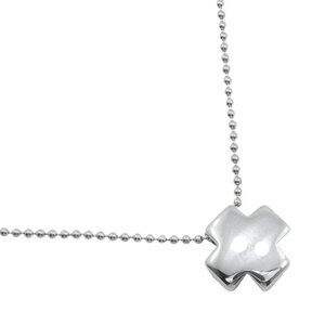 TIFFANY&Co. Roman cross Necklace Ball chain Silver925 cross 13.9g Women